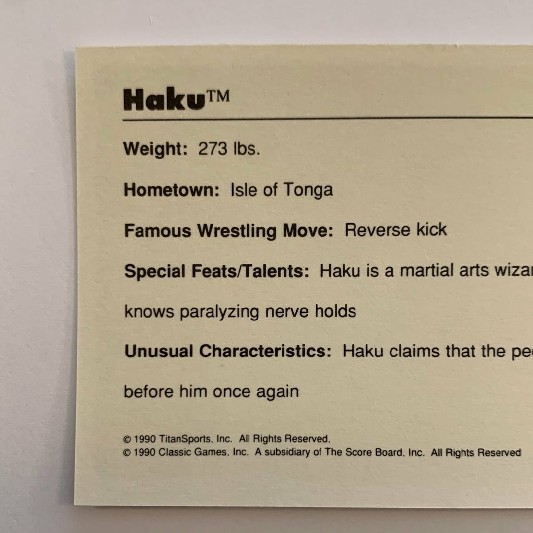 1990 Titan Sports Haku | Local Legends Cards & Collectibles