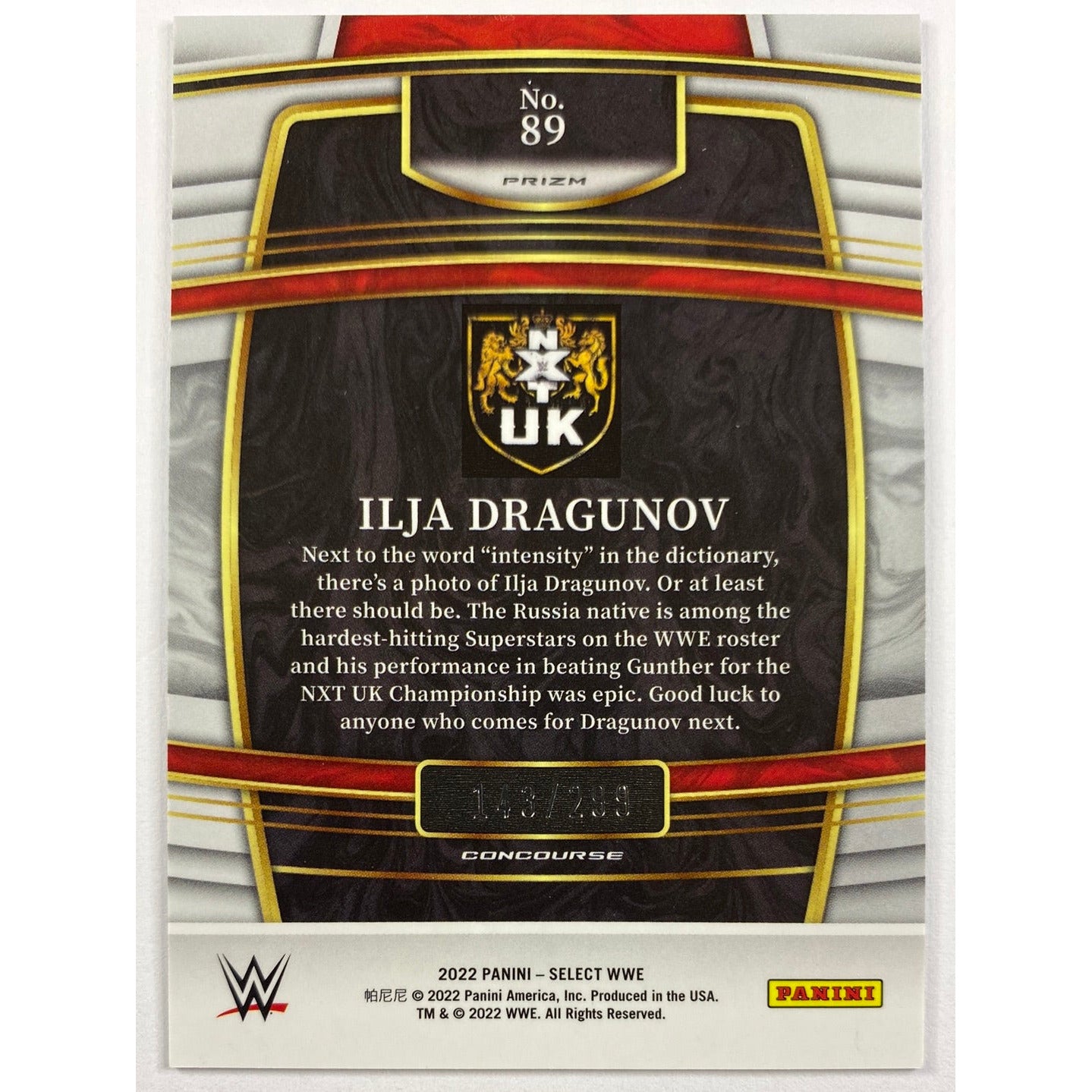 2022 Select Ilja Dragunov Light Blue Holo Prizm /299 | Local Legends Cards & Collectibles