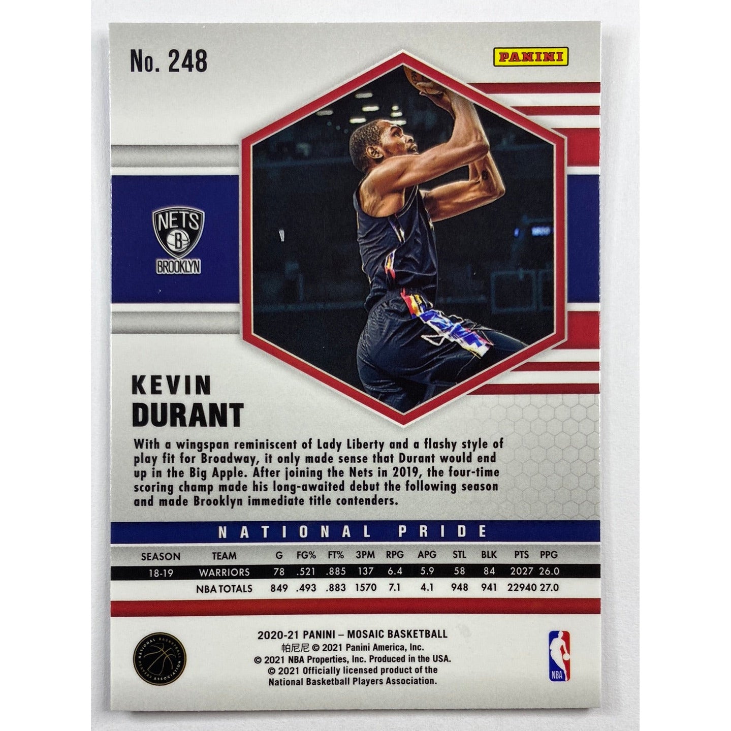 2020-21 Mosaic Kevin Durant National Pride | Local Legends Cards & Collectibles