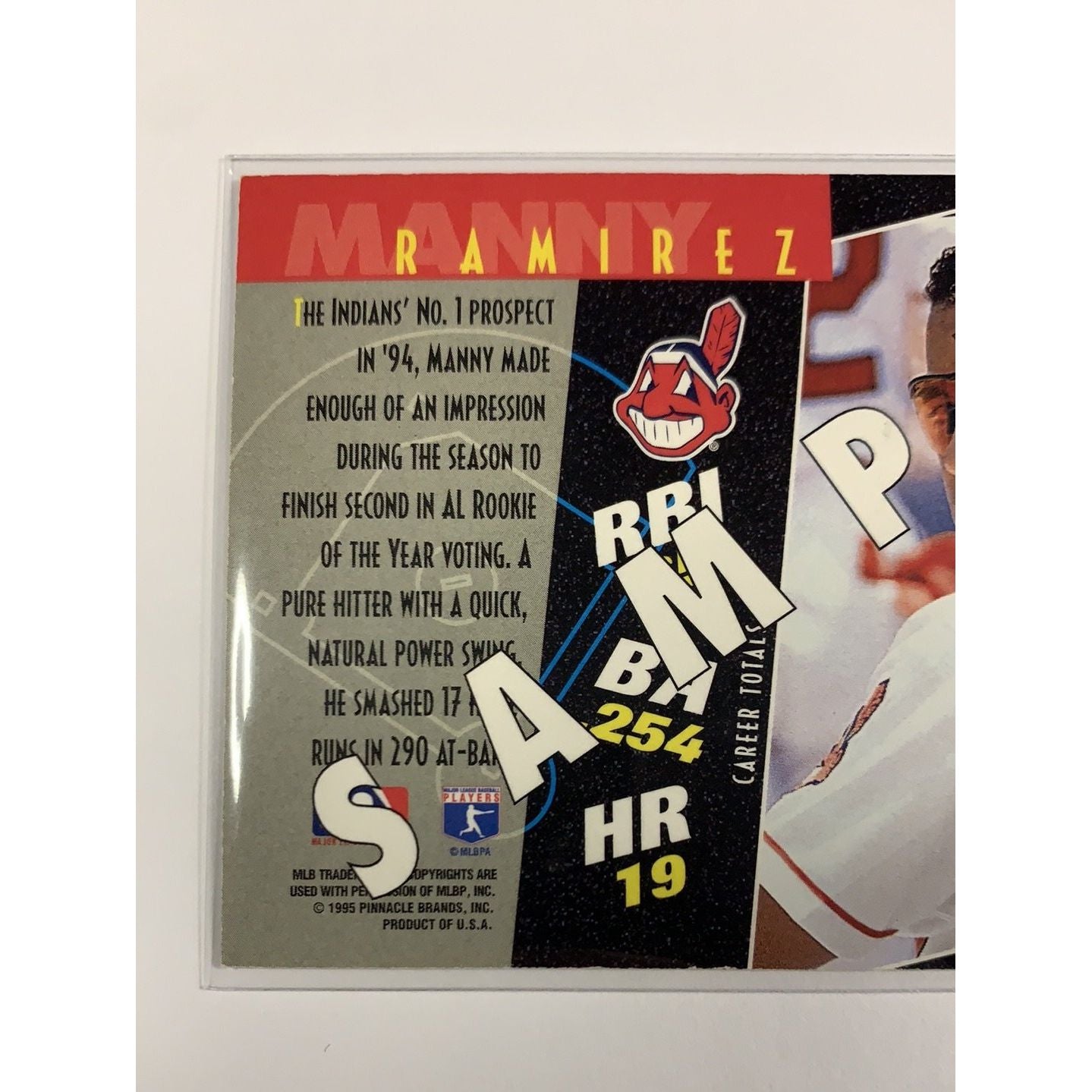 1995 Pinnacle Sport Flix 95 Sample Manny Ramirez 3D Card | Local Legends Cards & Collectibles