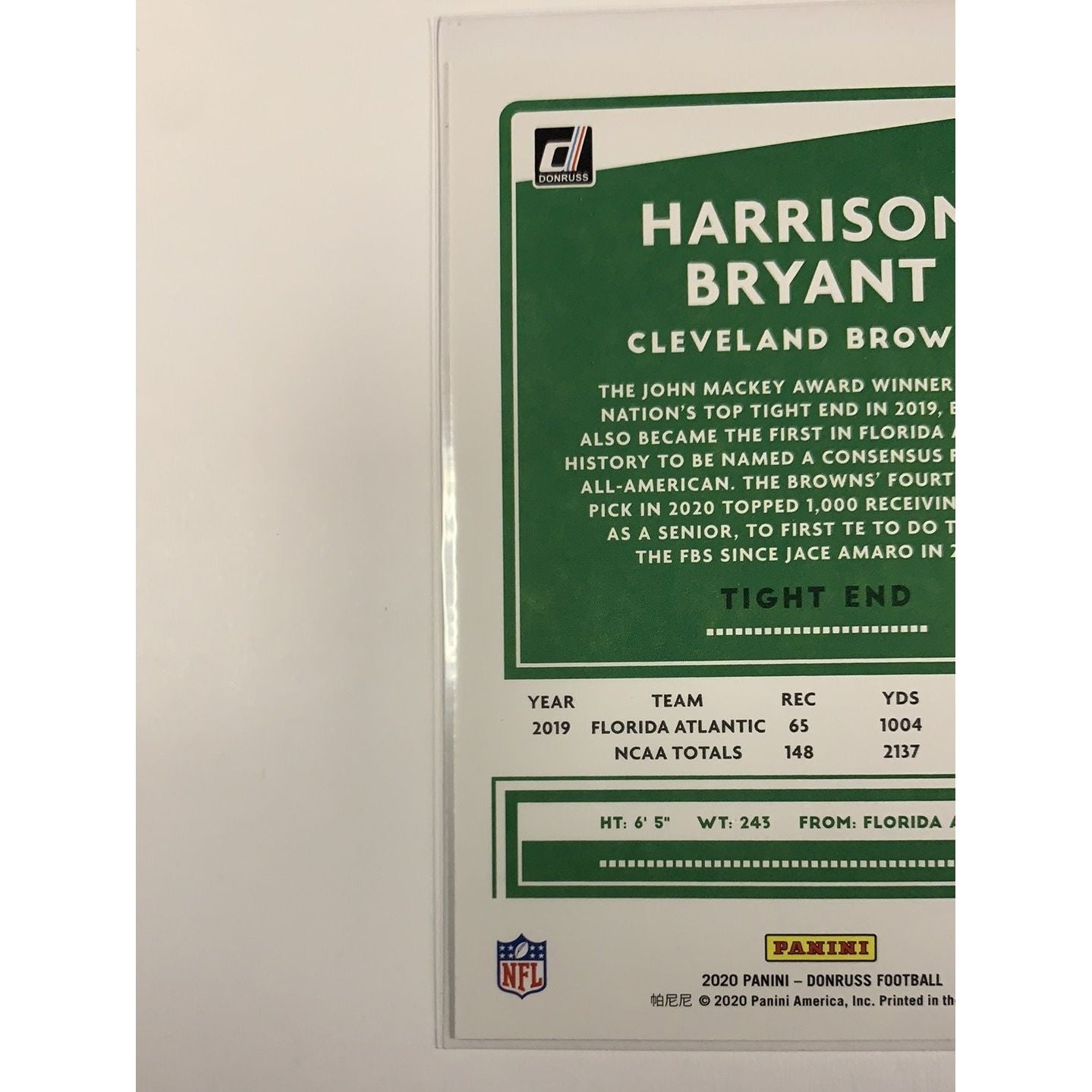 2020 Donruss Harrison Bryant RC | Local Legends Cards & Collectibles