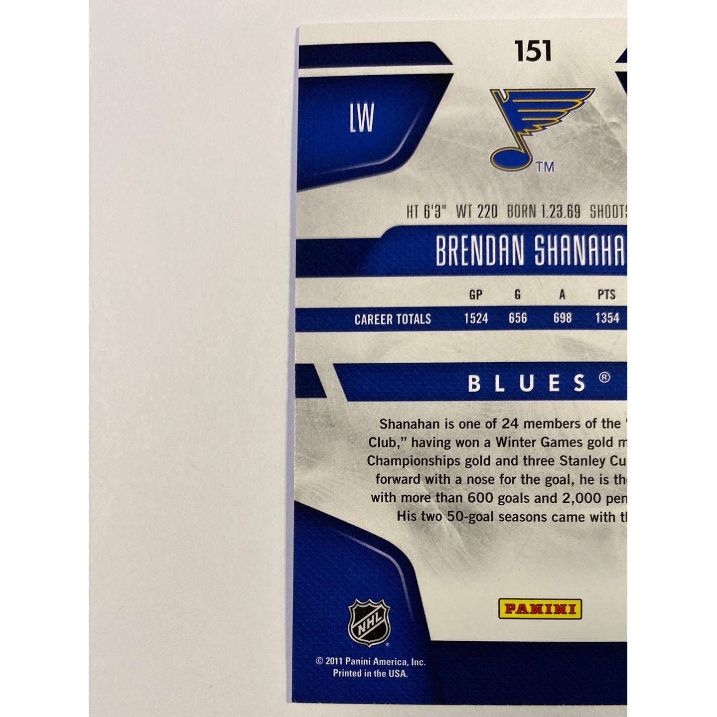 2011-12 Panini Certified Immortals Brendan Shanahan | Local Legends Cards & Collectibles