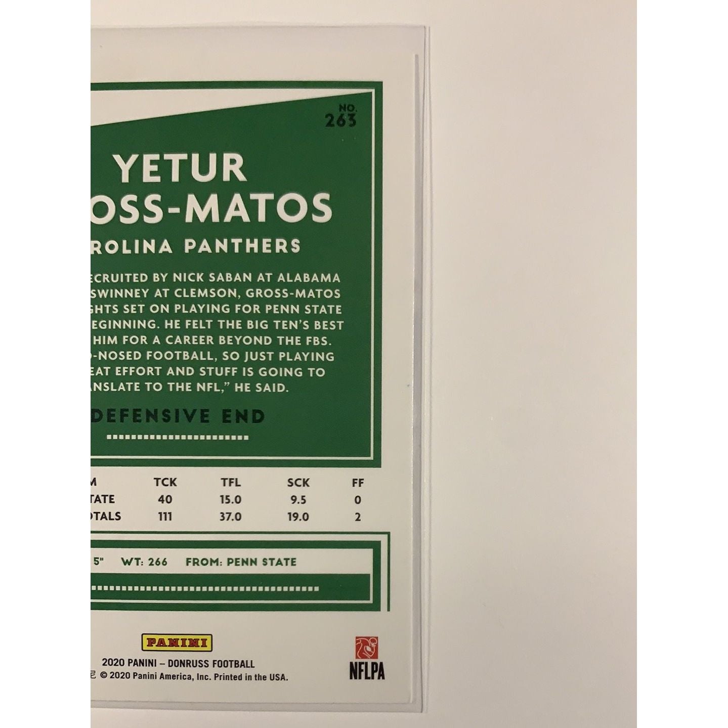  2020 Donruss Yetur Gross-Matos  Local Legends Cards & Collectibles