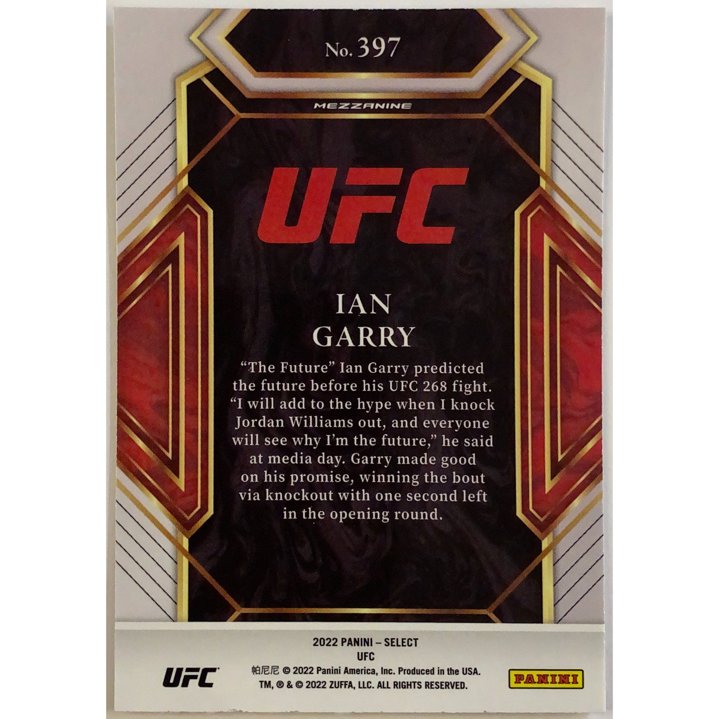 2022 Select Ian Garry Mezzanine Level RC