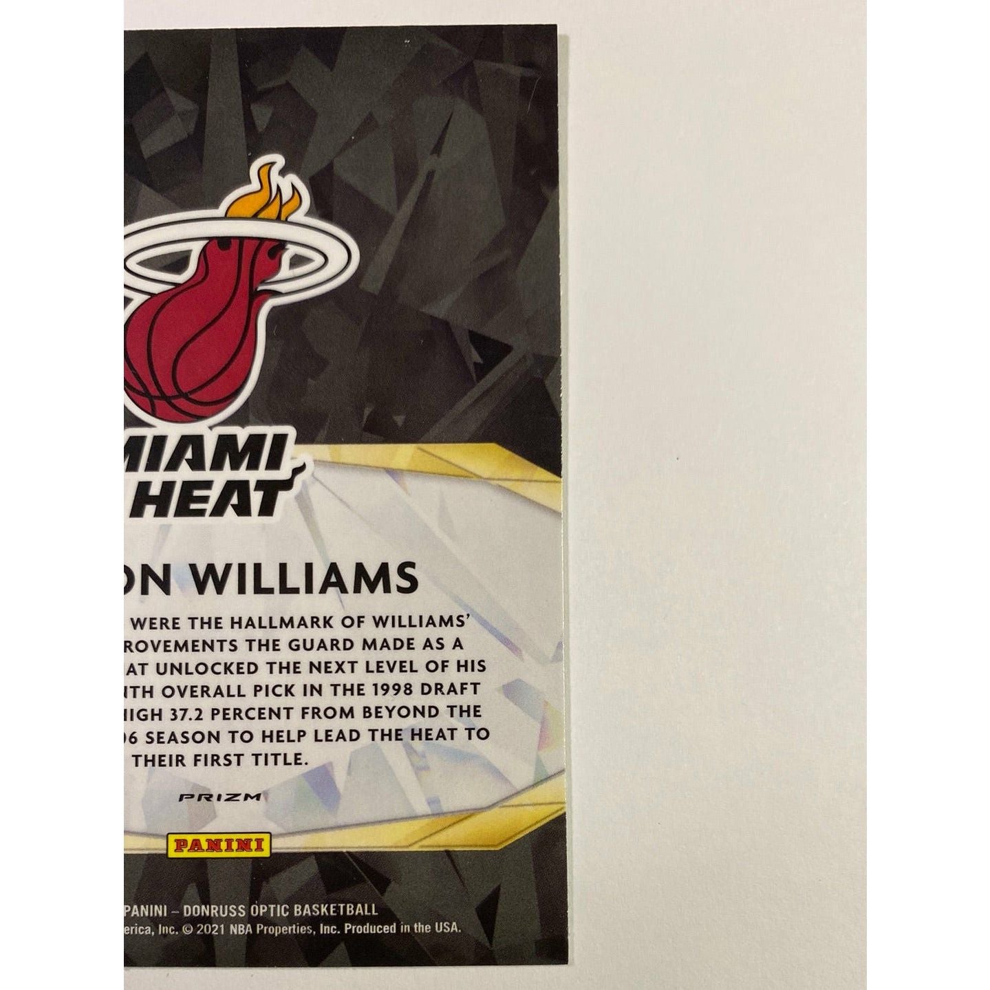 2020-21 Donruss Optic Jason Williams Winner Stays Silver Holo Prizm