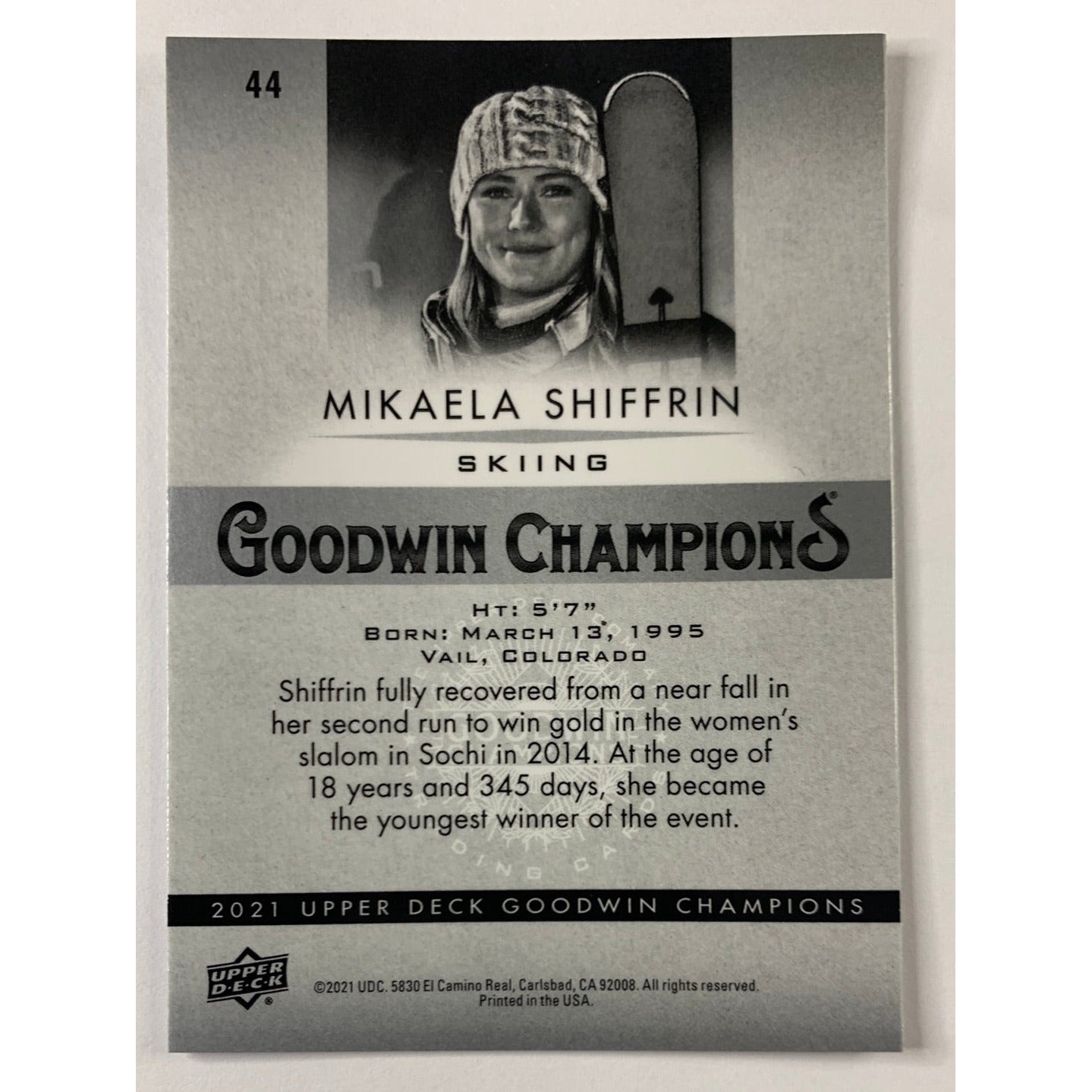 2021 Goodwin Mikaela Shiffrin | Local Legends Cards & Collectibles