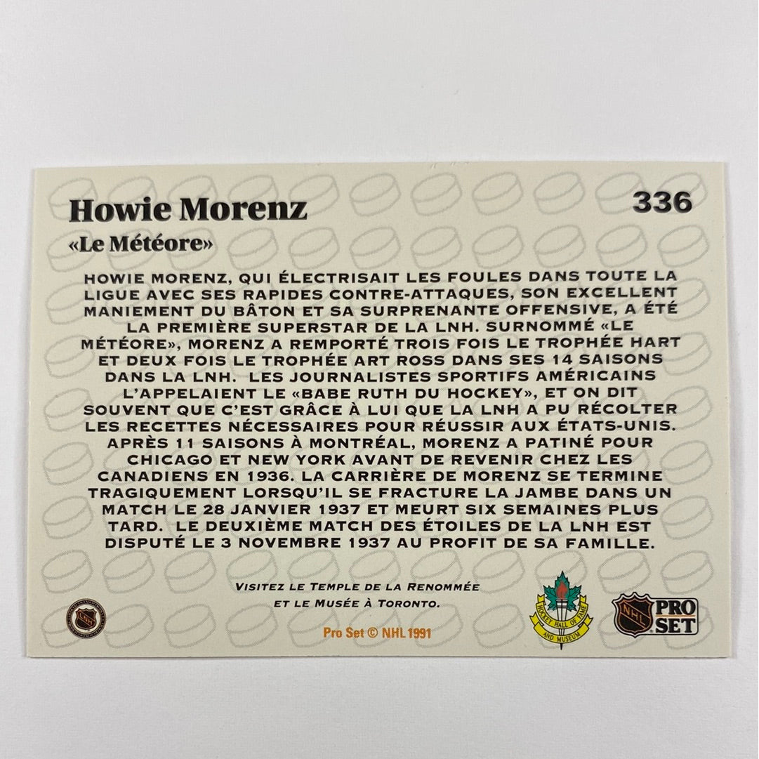 1991-92 Pro Set Howie Morenz HOF | Local Legends Cards & Collectibles