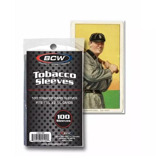 BCW Tobacco Card Soft Sleeves - 100ct