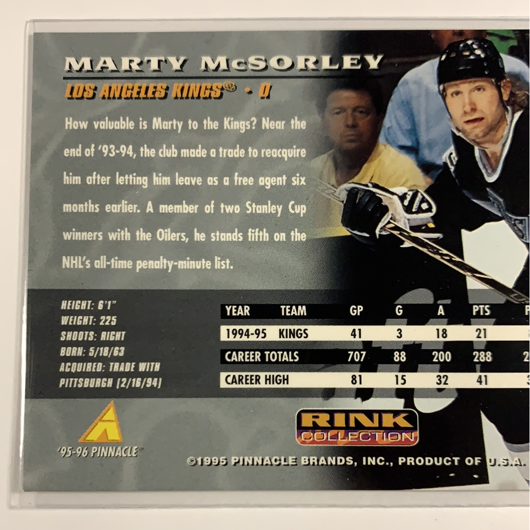 1995-96 Pinnacle Marty McSorley Rink Collection | Local Legends Cards & Collectibles