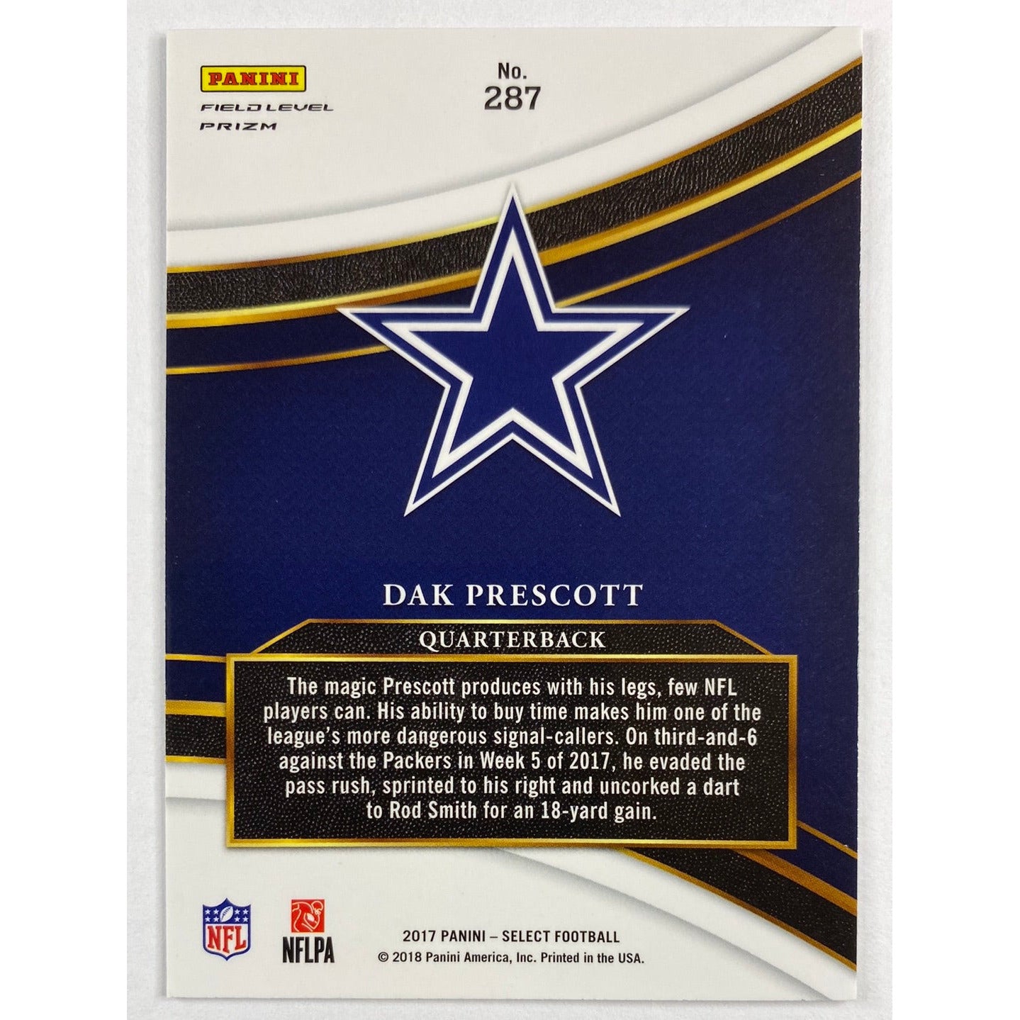 2017 Select Dak Prescott Field Level Silver Holo Prizm