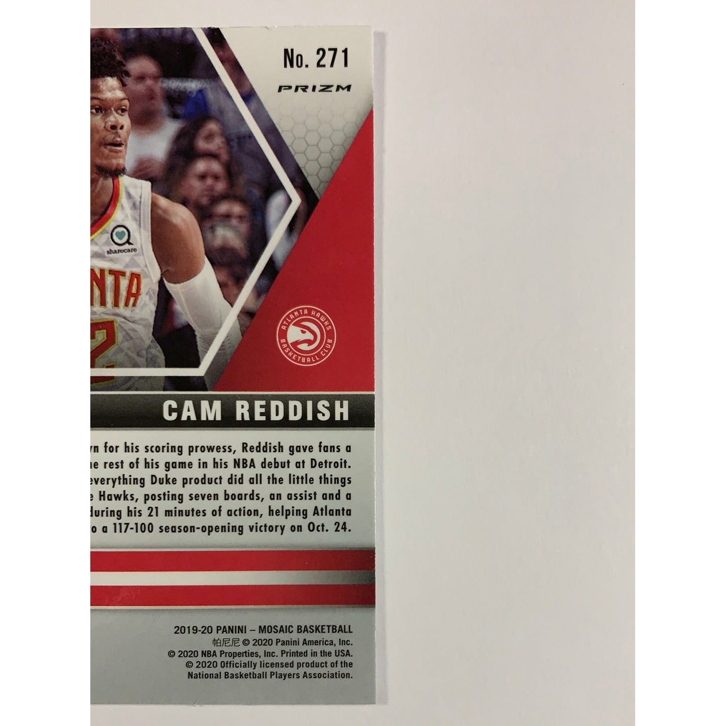 2019-20 Mosaic NBA Debut Cam Reddish Silver Prizm