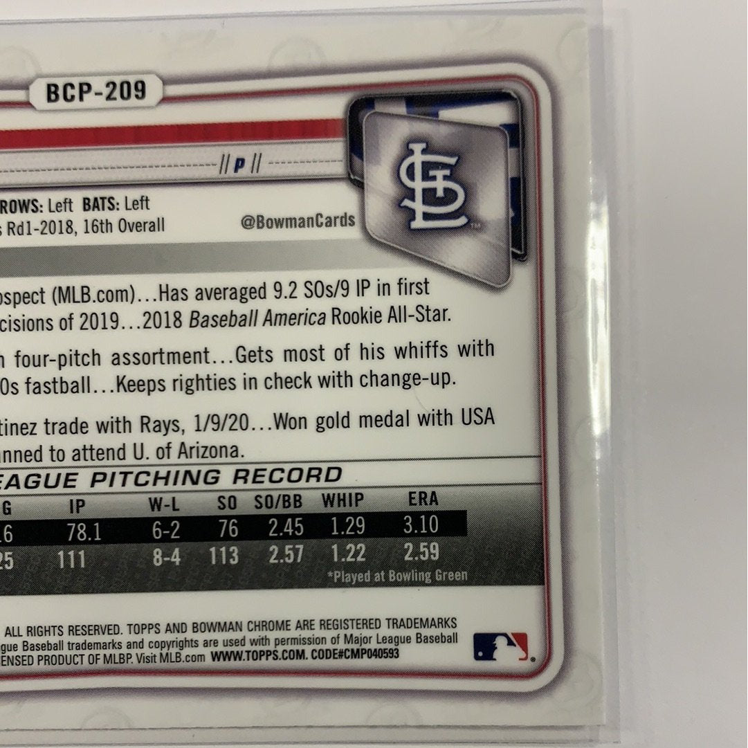 2020 Bowman Chrome Matthew Liberatore Mojo Refractor Local Legends Cards & Collectibles