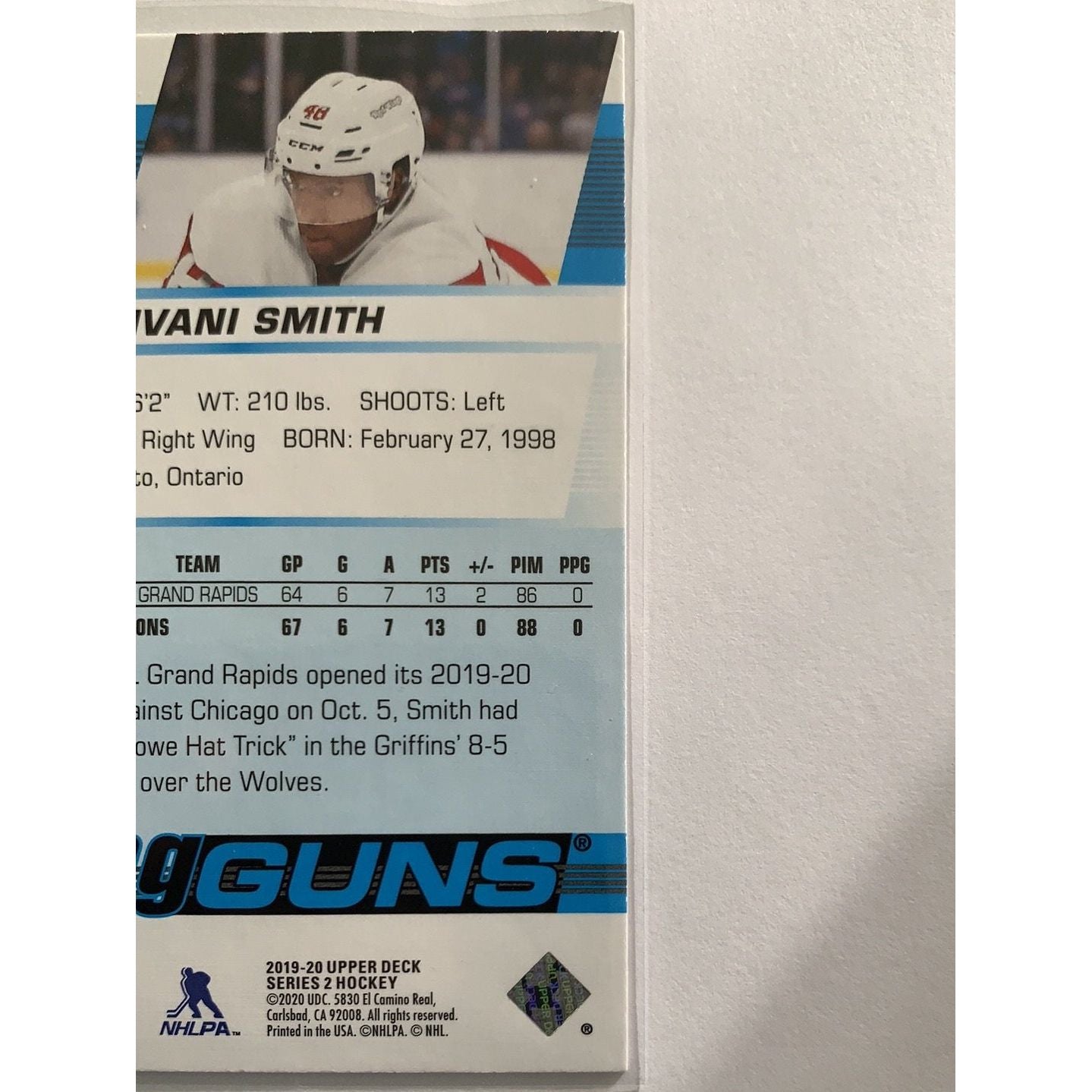 2019-20 Upper Deck Series 2 Givani Smith Young Guns | Local Legends Cards & Collectibles