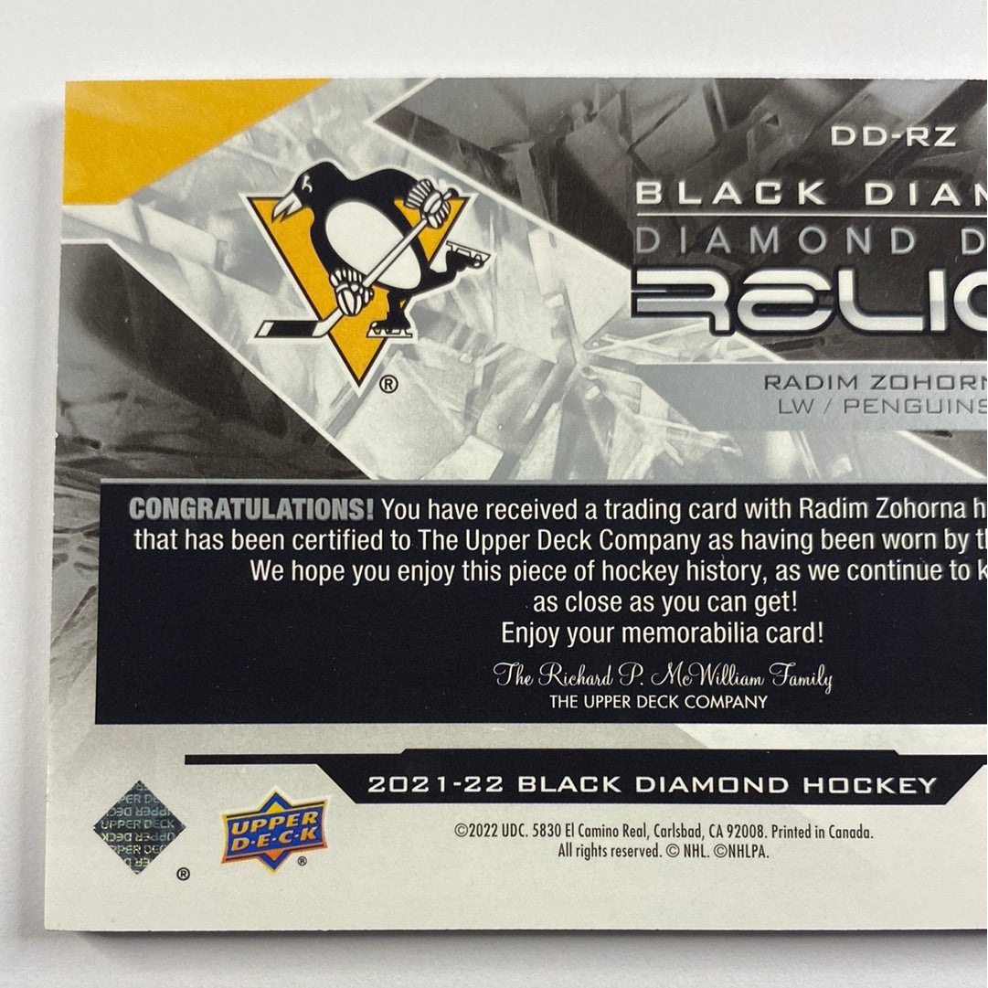 2021-22 Black Diamond Radim Zohorna Debut Relics | Local Legends Cards & Collectibles