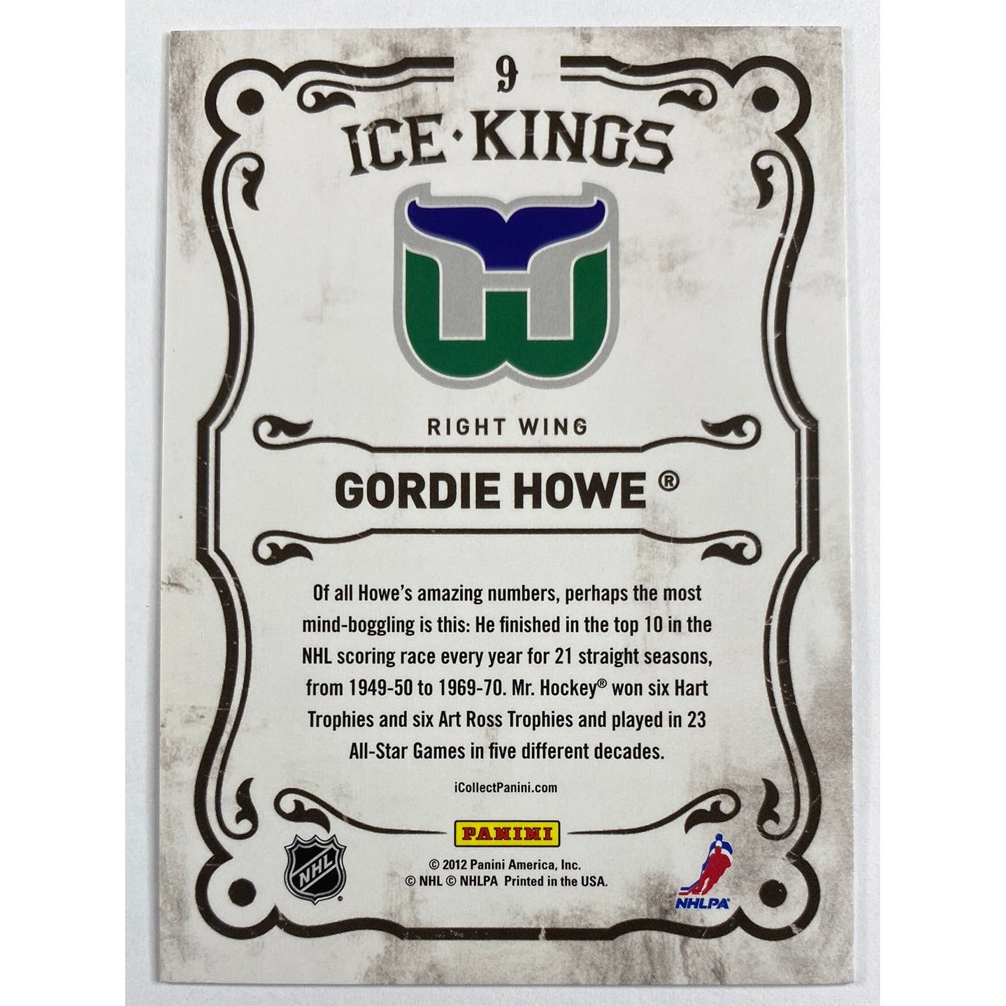 2012-13 Panini Gordie Howe Ice Kings