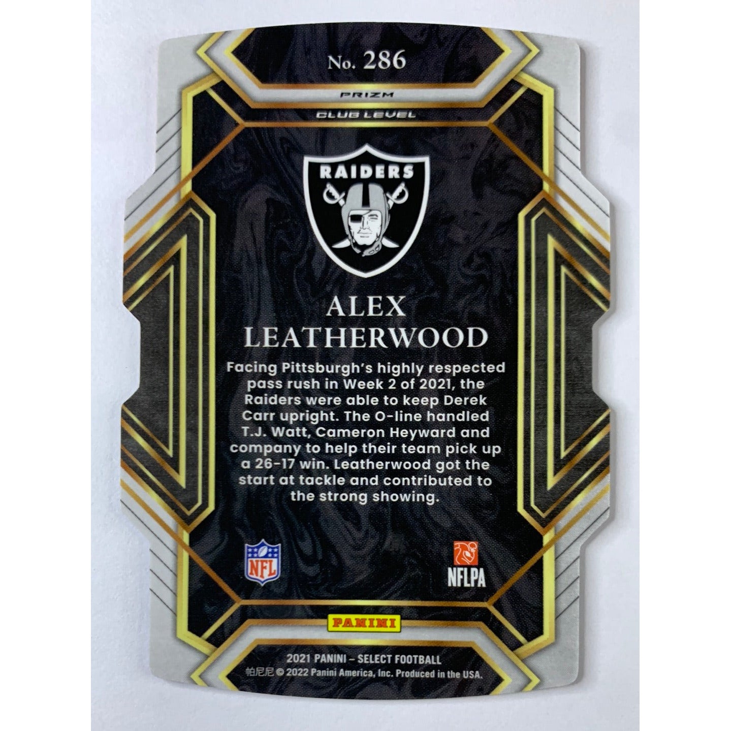2021 Select Alex Leatherwood Red White Blue Die-Cut RC