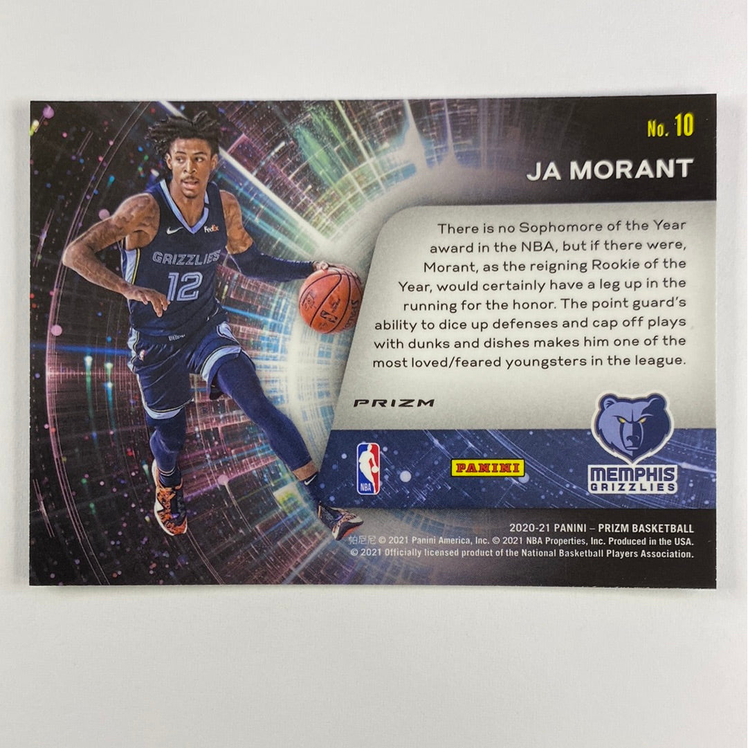 2020-21 Prizm Ja Morant Sophomore Stars Green Holo