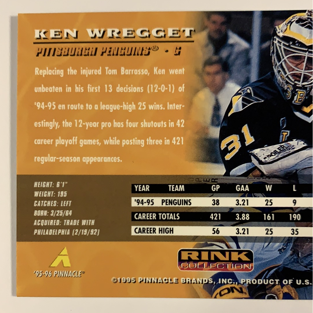 1995-96 Pinnacle Ken Wregget Rink Collection | Local Legends Cards & Collectibles