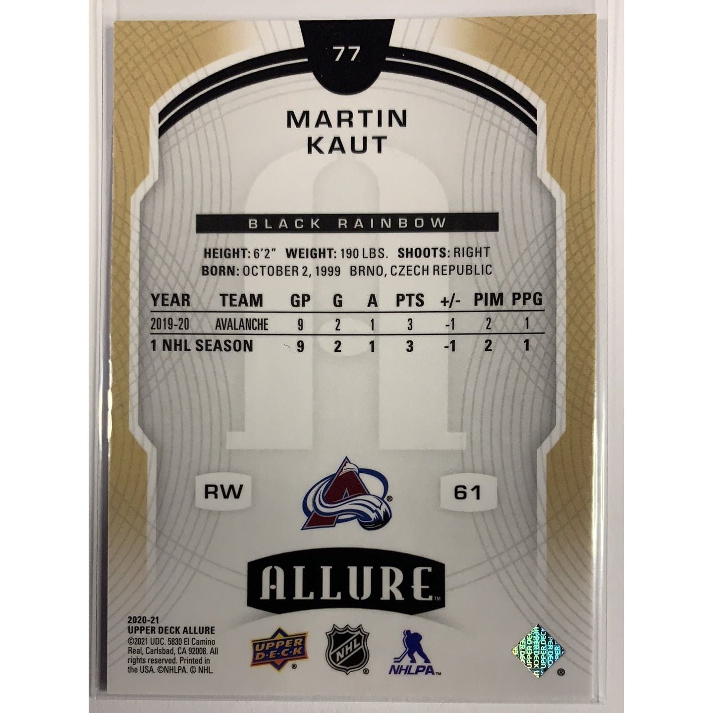 2020-21 Allure Martin Kaut Black Rainbow Rookie Local Legends Cards & Collectibles