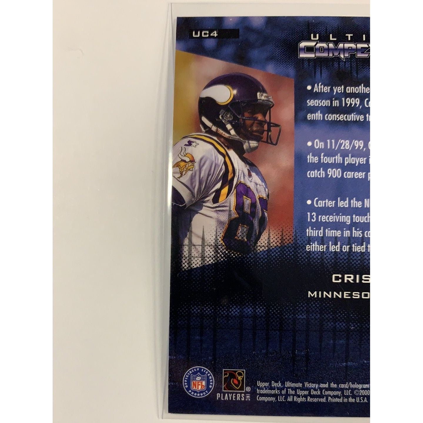2000 Upper Deck Victory Cris Carter Ultimate Competitors | Local Legends Cards & Collectibles