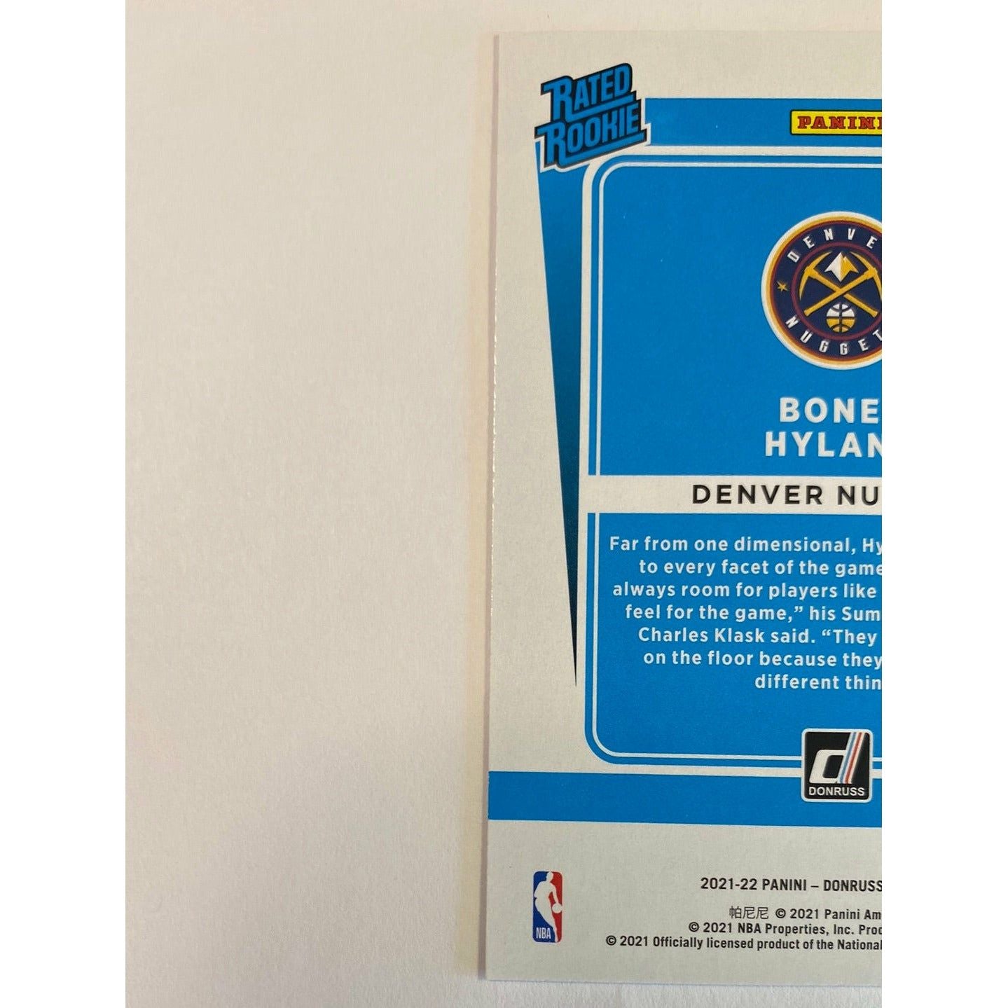 2021-22 Donruss Bones Hyland Rated Rookie | Local Legends Cards & Collectibles