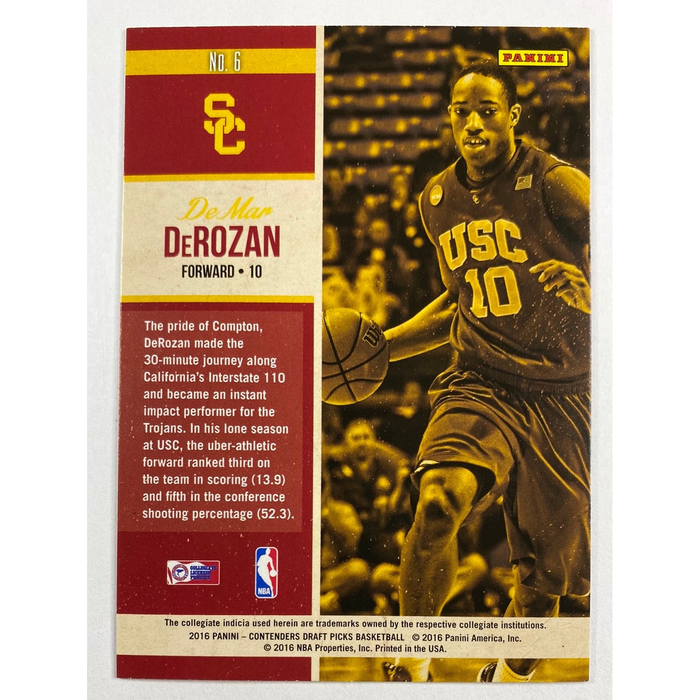 2015-16 Contenders Draft Picks DeMar DeRozan Old School Colors | Local Legends Cards & Collectibles