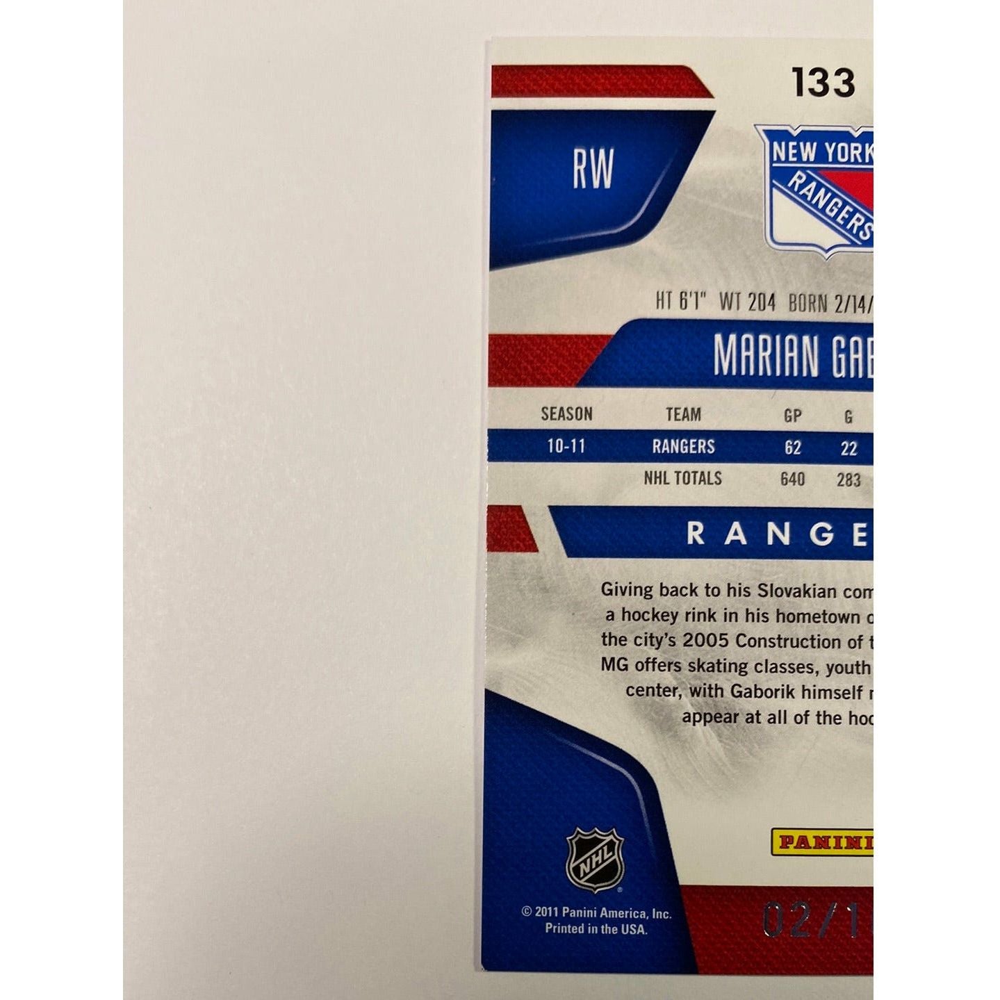 2011-12 Panini Certified Marian Gaborik Mirror Purple /10 | Local Legends Cards & Collectibles