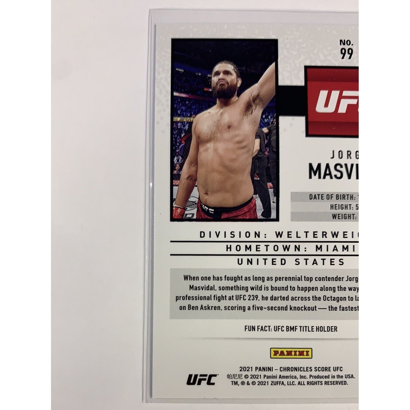 2021 Panini Chronicles Score Jorge Masvidal Local Legends Cards & Collectibles