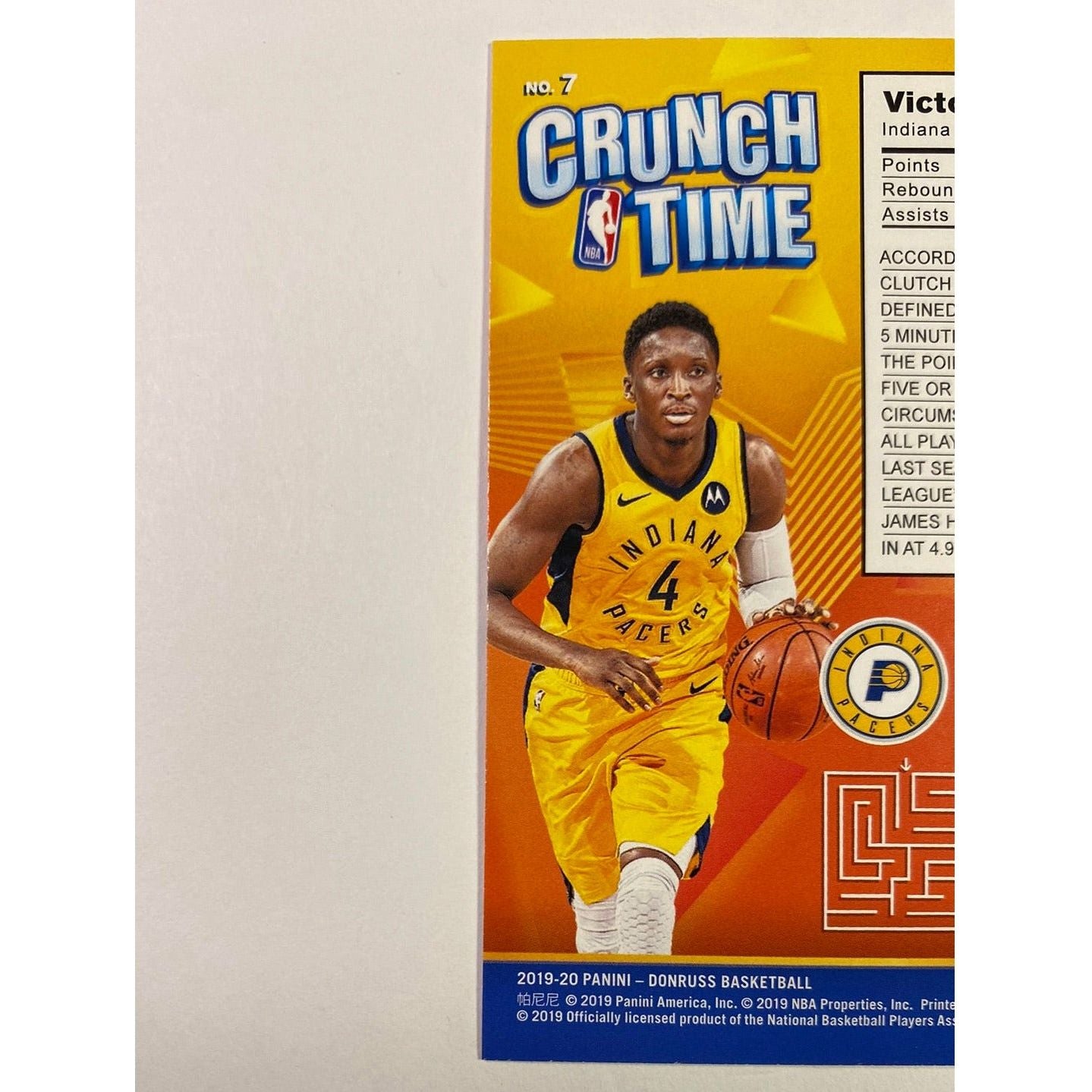 2019-20 Donruss Víctor Oladipo Crunch Time | Local Legends Cards & Collectibles