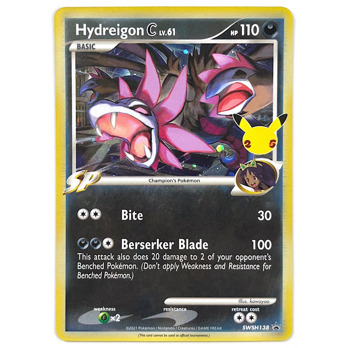 Celebrations Hydreigon C Rare Holo Black Star Promo SWSH138