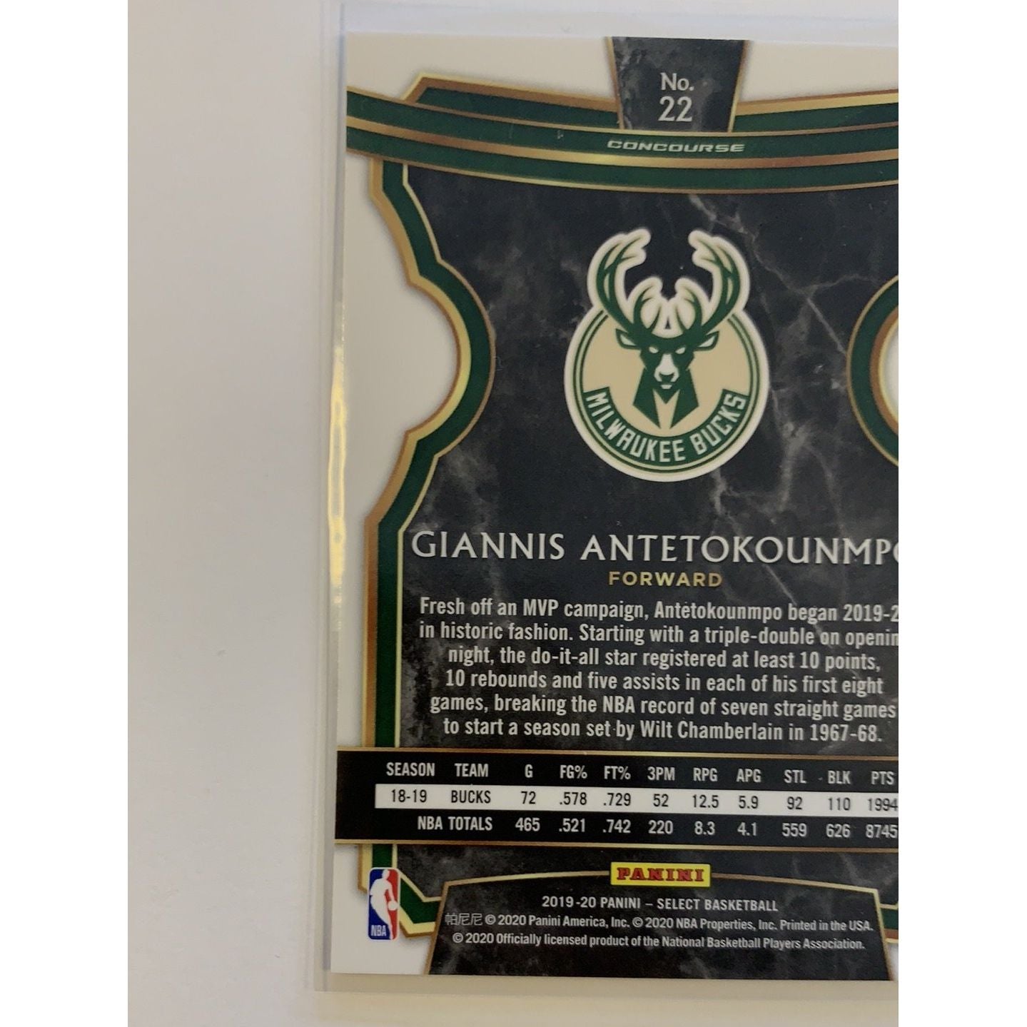 2019-20 Panini Select Giannis Antetokounmpo Base #22 Local Legends Cards & Collectibles