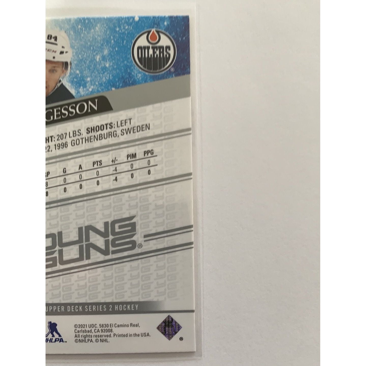 2020-21 Upper Deck Series 2 William Lagesson Young Guns | Local Legends Cards & Collectibles