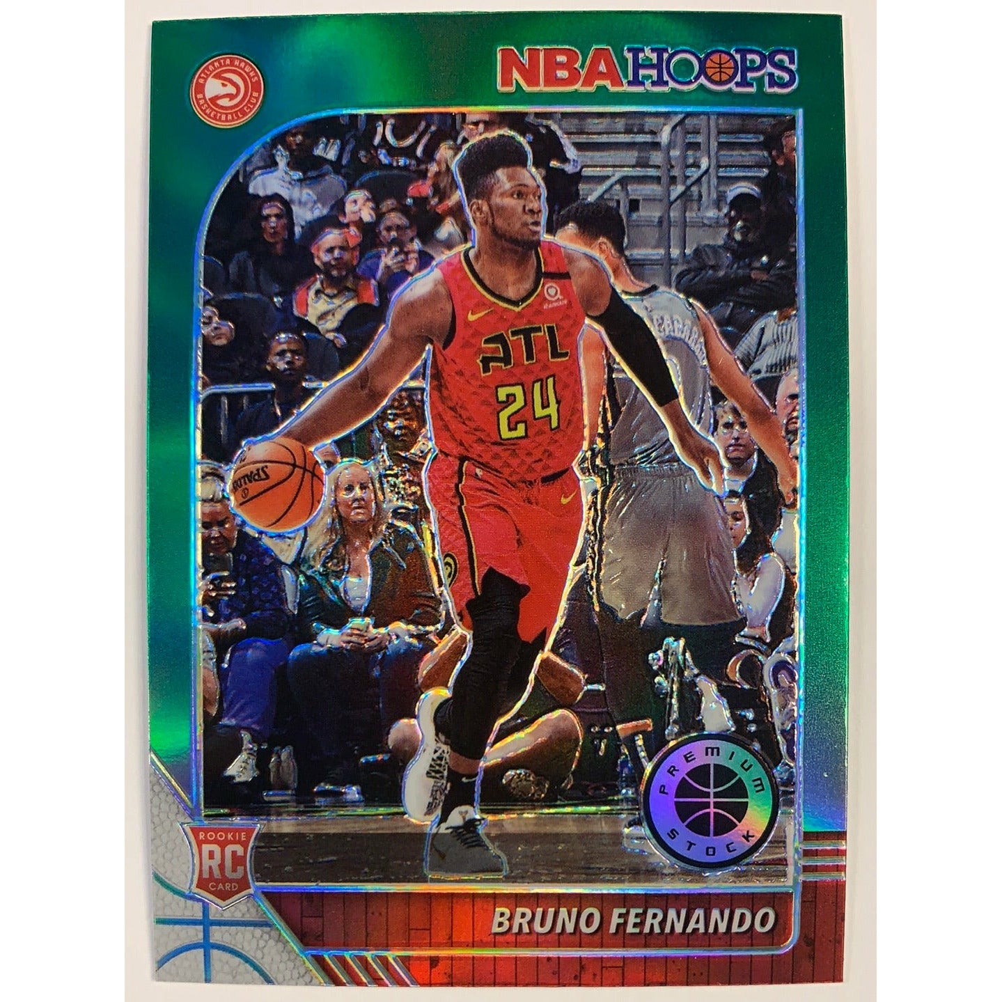 2019-20 Hoops Premium Stock Bruno Fernando Green Prizm Refractor