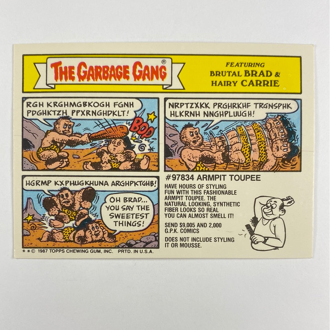 1987 Topps Garbage Pail Kids Wiped Out Winnie Die Cut