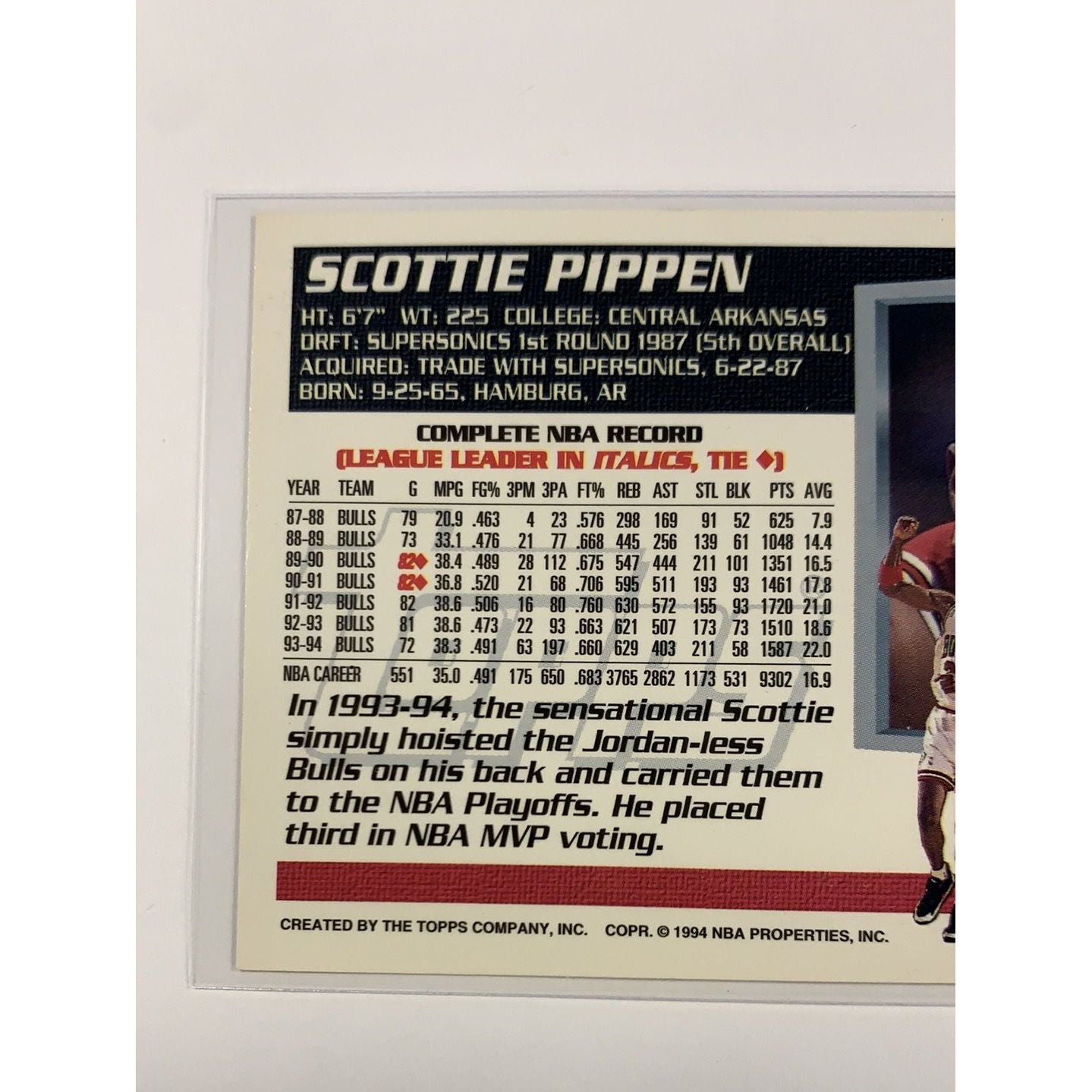  1994-95 Topps Scottie Pippen Base #29  Local Legends Cards & Collectibles