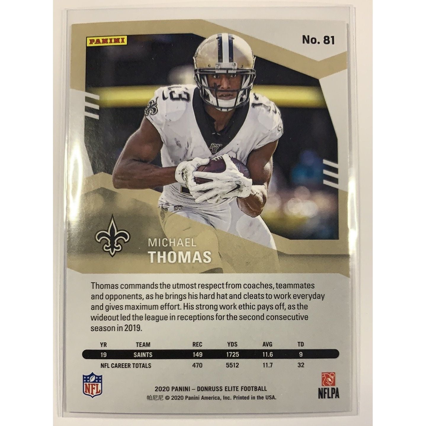 2020 Donruss Elite Michael Thomas Pink Parallel Local Legends Cards & Collectibles