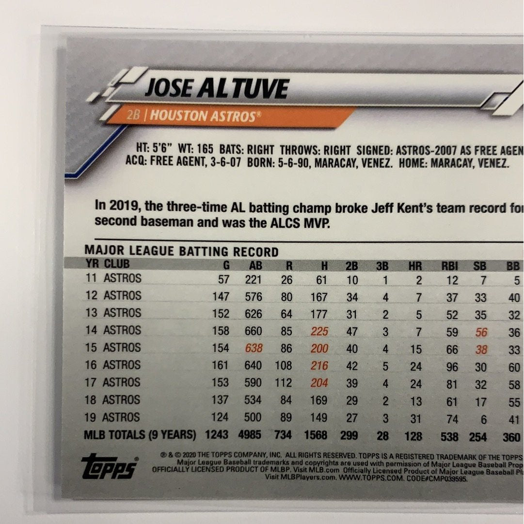  2020 Topps Chrome Jose Altuve Base #42  Local Legends Cards & Collectibles