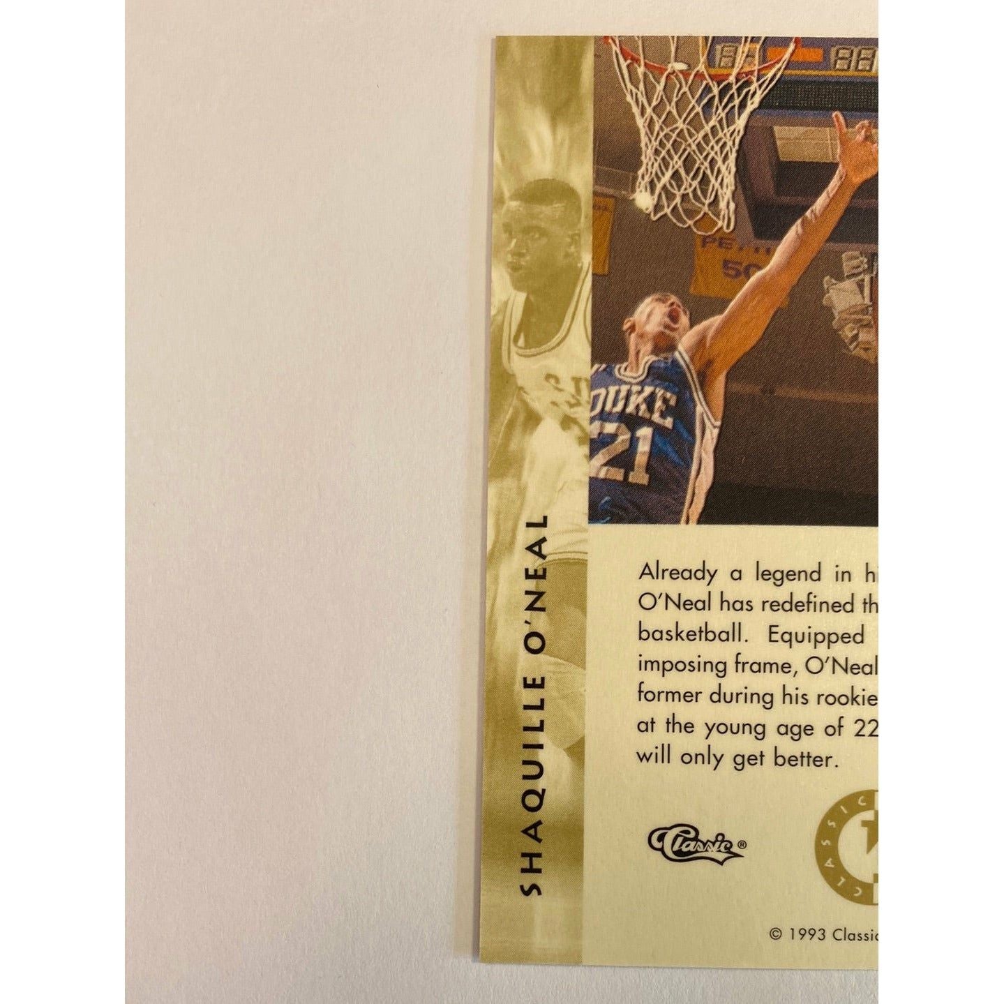 1993 Classic Shaquille O’Neal Sudden Impact | Local Legends Cards & Collectibles