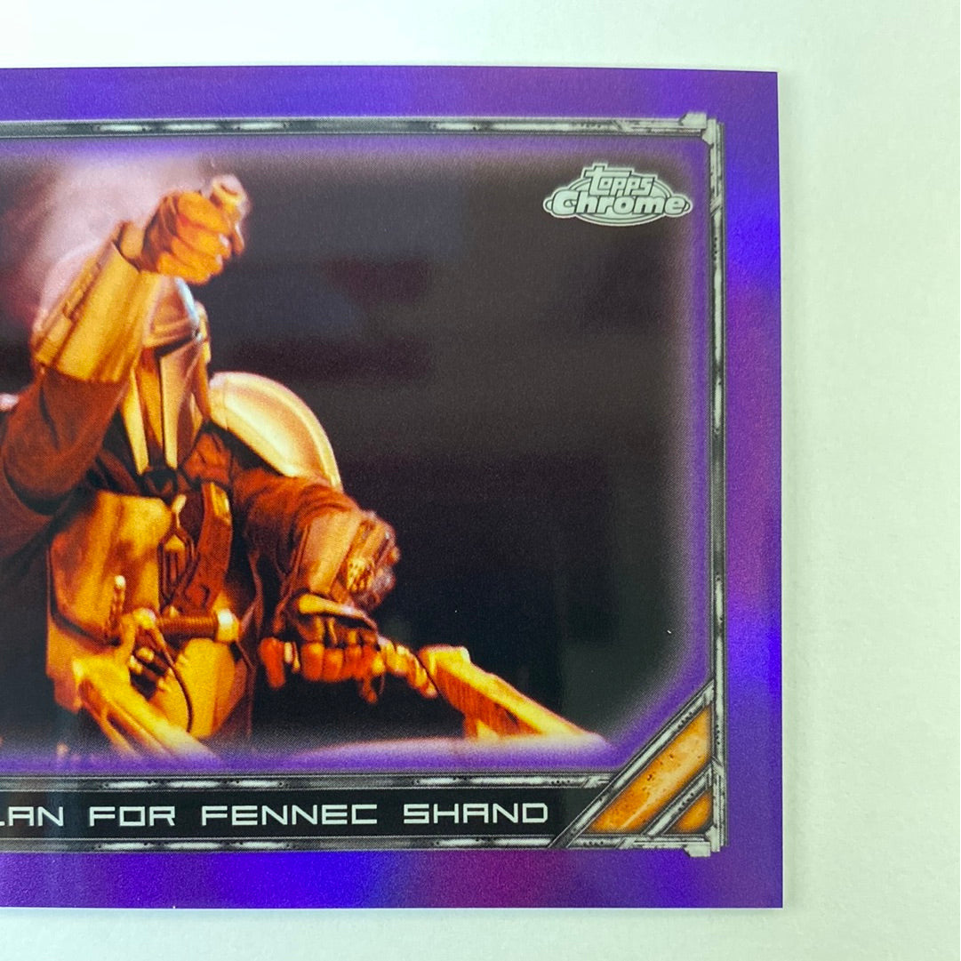Topps Chrome The Mandalorian The Plan For Fennec Shand Purple Refractor /75