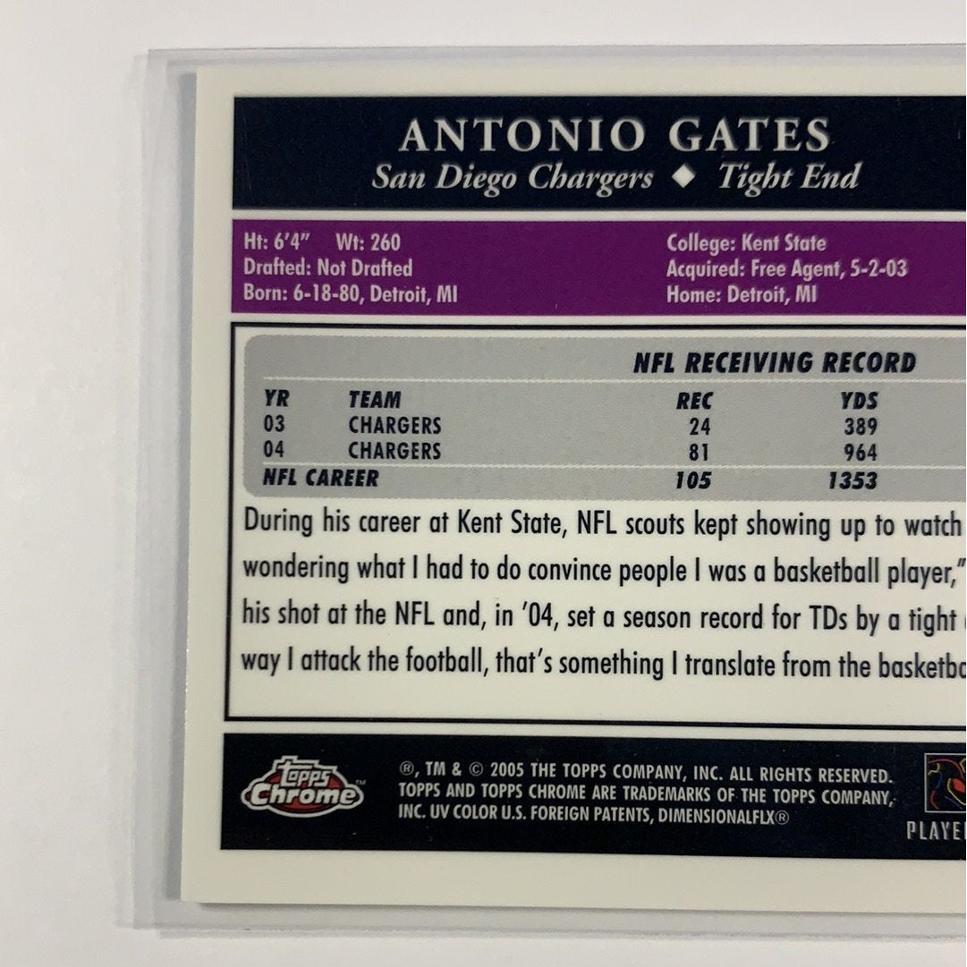 2005 Topps 50th Anniversary Antonio Gates Base #86 Local Legends Cards & Collectibles