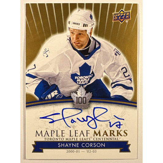 2017 Toronto Maple Leafs Centennial Shayne Corson Auto