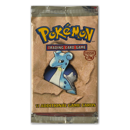 Pokémon 1999 WOTC Fossil Unlimited Edition Lapras Booster Pack