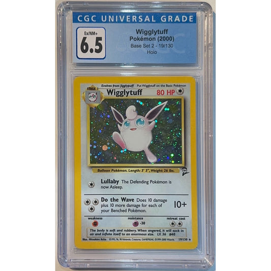Wigglytuff Holo Rare 19/130 CGC 6.5 EXCELLENT- NEAR MINT