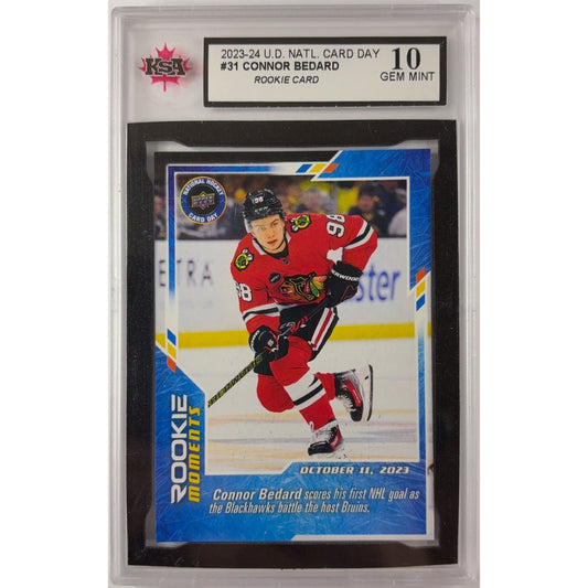 2024 Upper Deck National Connor Bedard Rookie Moments KSA 10 GEM MINT | Local Legends Cards & Collectibles