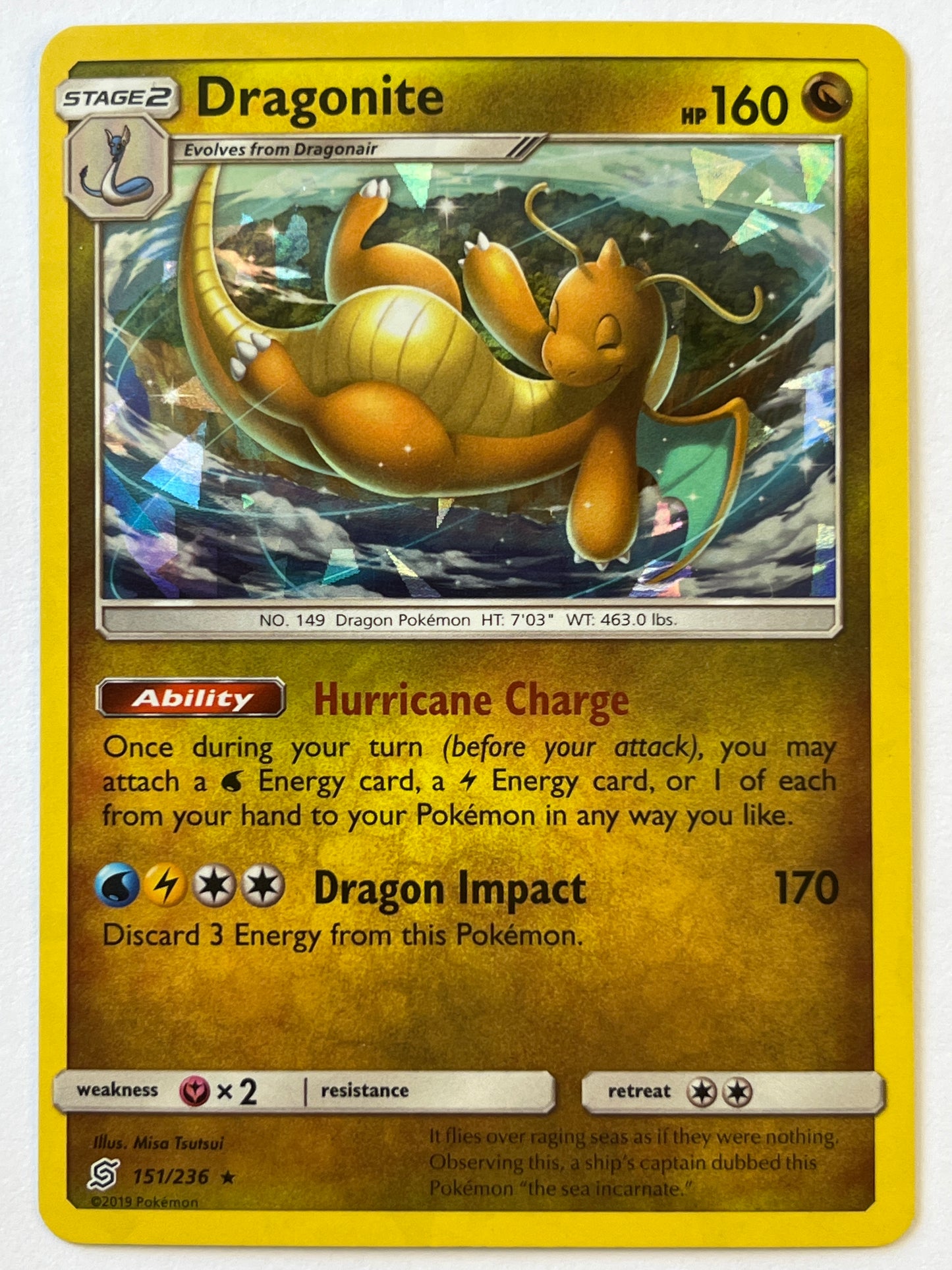 Cosmic Eclipse Deck Exclusive Dragonite Cracked Ice Holo 151/236