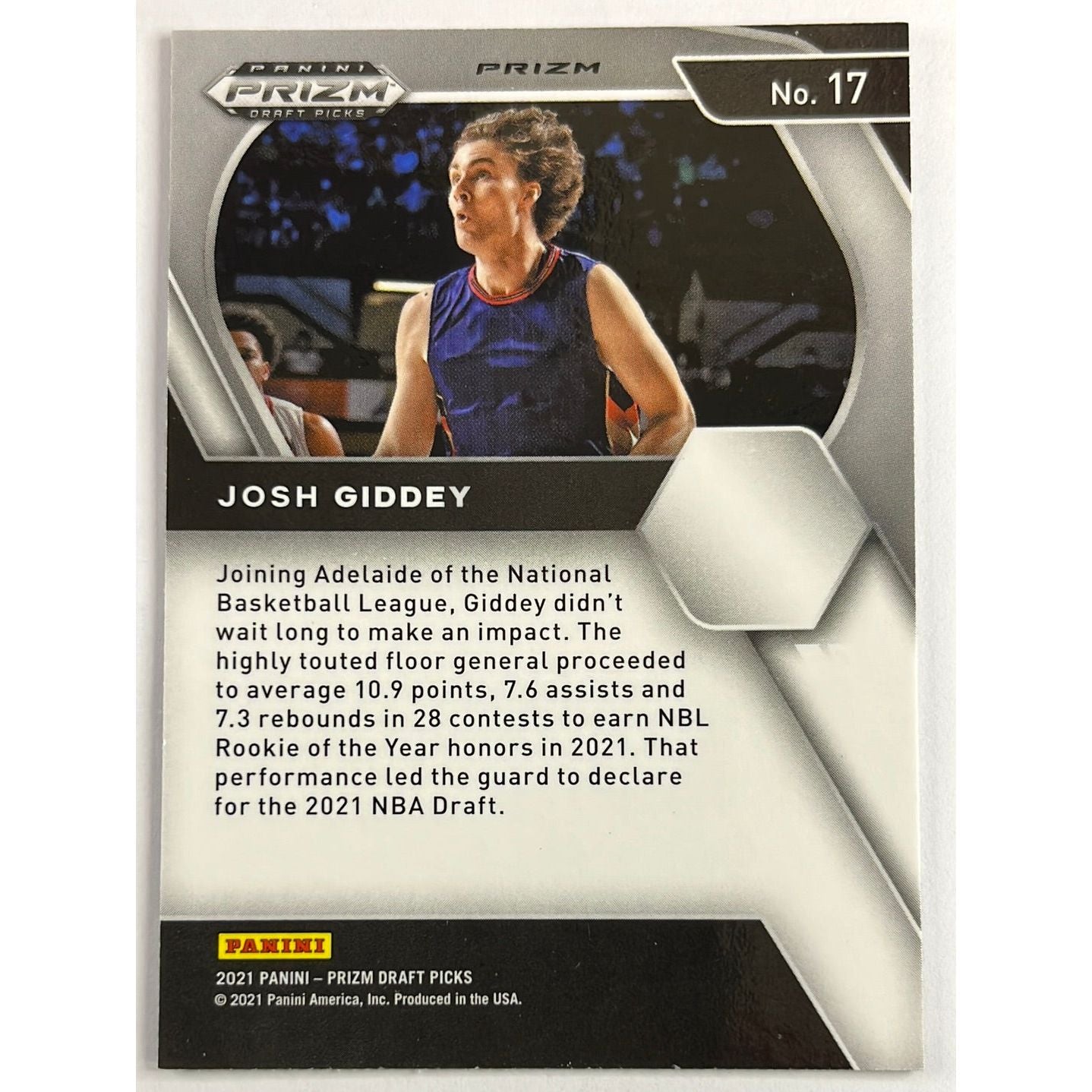 2021 Prizm DP Josh Giddey Green Holo Prizm RC