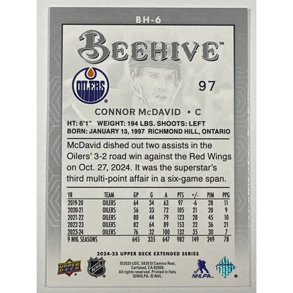 2024-25 Upper Deck Extended Series Connor McDavid Bee Hive