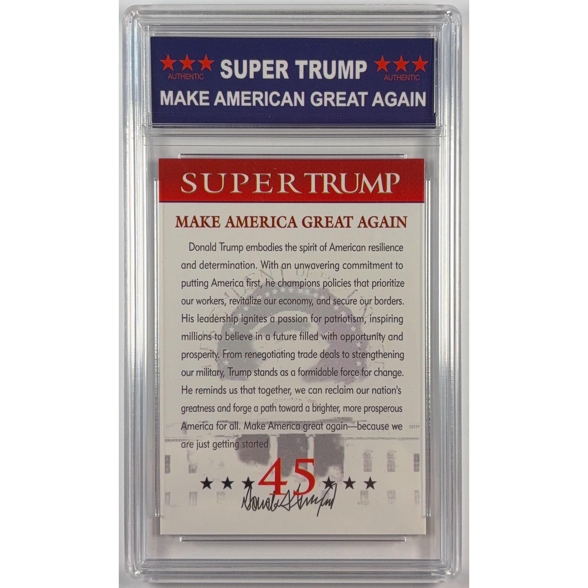 Donald Trump “Super Trump” #2 Limited Run TRUMP 10 | Local Legends Cards & Collectibles