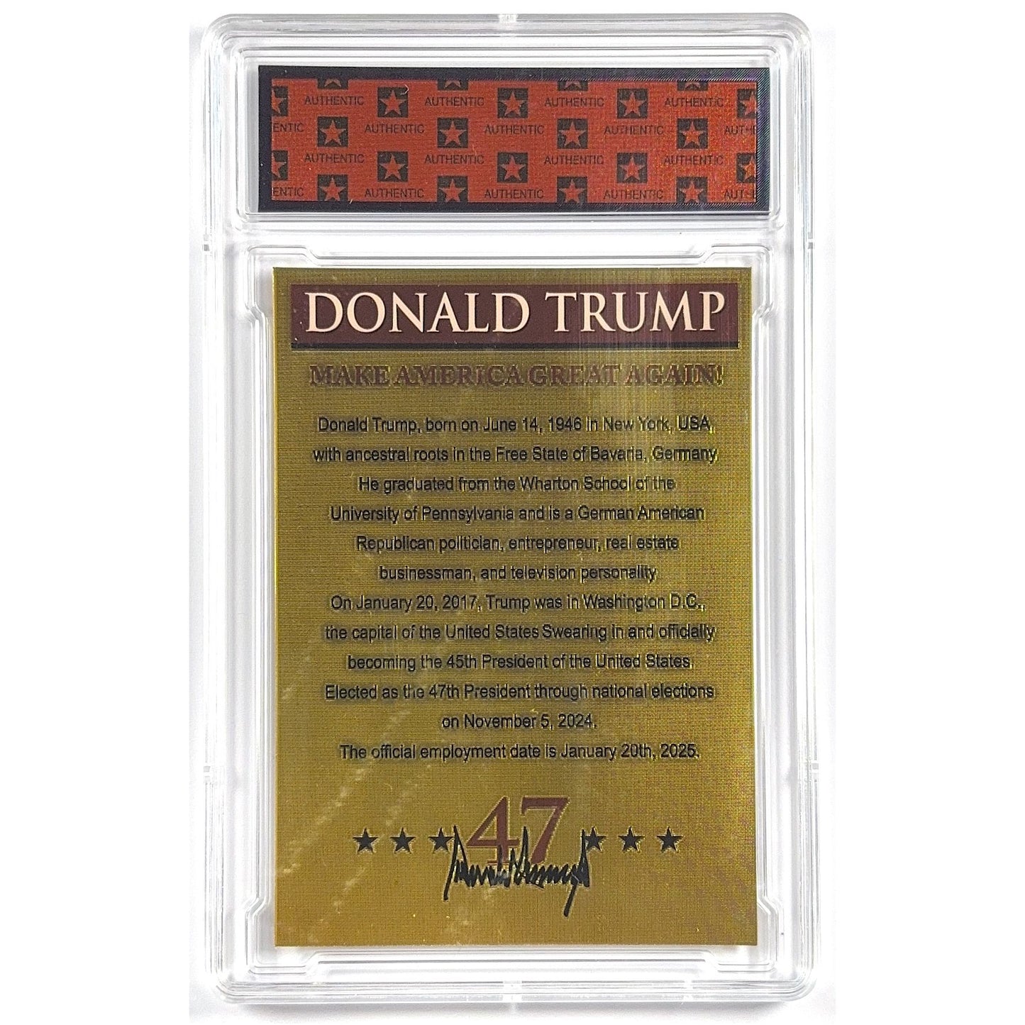 Donald Trump “The Best Is Yet To Come” #2 Limited Run TRUMP 10 | Local Legends Cards & Collectibles