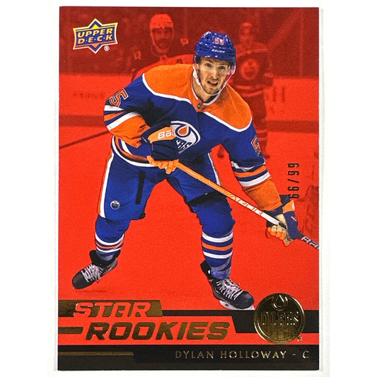 2022-23 Star Rookies Dylan Holloway Red Gold Foil RC 66/99
